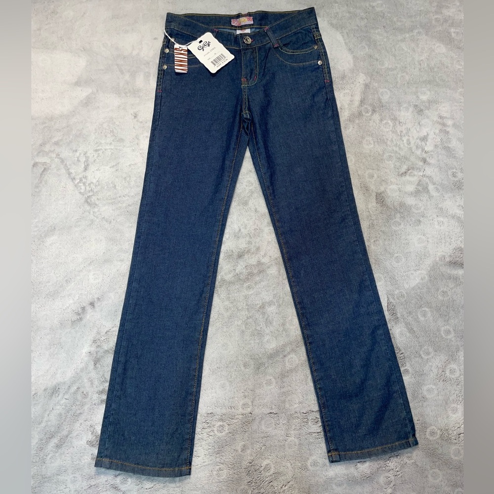 NWT GeGe Girls Size 16 Stretch Skinny Jeans Bedazzled Back Pockets